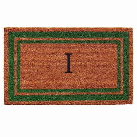 Calloway Mills Monogram Door Mat, Natural, Green, 18 in W x 30 in L 153011830I